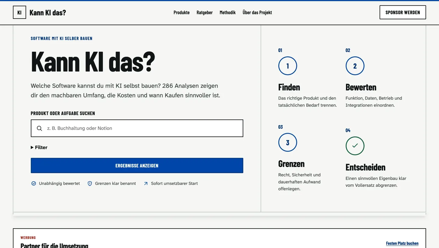 Website: Kann KI das?